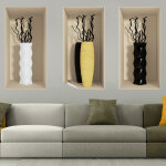 Sticker effet 3d vases chic