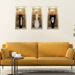 Sticker effet 3d vases modern blanc et noirs