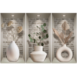Sticker effet 3d vases et plantes design