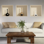 Sticker effet 3d vases ronds