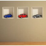 Sticker effet 3d voitures 3 couleurs
