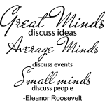 Sticker eleanor roosevelt - great minds discuss idea Sticker eleanor roosevelt - great minds discuss idea