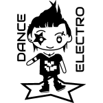 Sticker electro - dance garçon Sticker electro - dance garçon