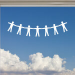 Stickers lectrostatiques hommes chane de papier
