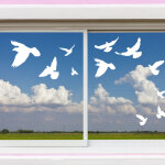 Stickers lectrostatiques oiseaux volants
