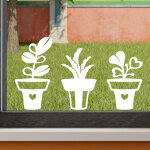 Stickers lectrostatiques pots de fleurs