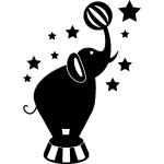 Sticker eléphant dans un cirque Sticker eléphant dans un cirque