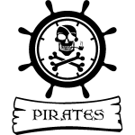 Sticker emblème pirate Sticker emblème pirate