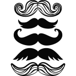 Sticker ensemble de moustache Sticker ensemble de moustache