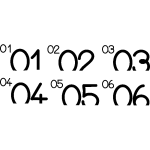 Sticker escalier chiffres