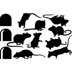 Sticker escaliers drles avec souris