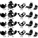 Sticker diffèrents éspèces d'oiseaux Sticker diffèrents éspèces d'oiseaux