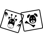 Sticker faces d'animaux cadrés Sticker faces d'animaux cadrés