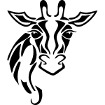 Sticker face de girafe