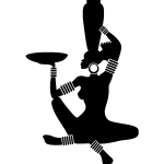 Sticker femme africaine assise