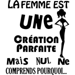 Sticker la femme est une création parfaite Sticker la femme est une création parfaite