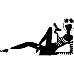 Sticker femme sexy chaussure Sticker femme sexy chaussure