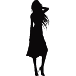 Stickers femme sexy cheveux longs Stickers femme sexy cheveux longs