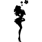 Sticker femme en tenue sexy Sticker femme en tenue sexy