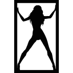 Sticker fille dans un cadre Sticker fille dans un cadre