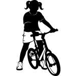 Sticker fillette sur une bicyclette