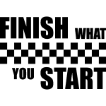 Sticker finish what you start
