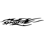 Sticker flammes  sports