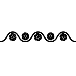 Sticker fleurs alignes