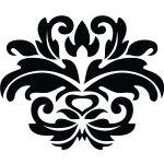 Sticker fleur art déco Sticker fleur art déco
