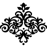 Sticker fleur baroque