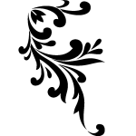 Sticker fleur baroque coin orn