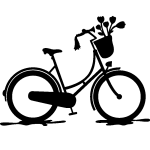 Sticker fleur et bicyclette