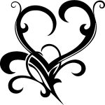 Sticker fleur en c?ur