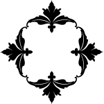 Sticker fleurs en cadre