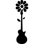 Sticker fleur guitare Sticker fleur guitare