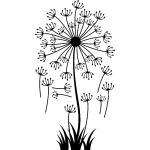 Sticker fleur pissenlit