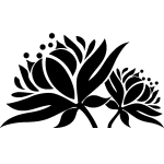 Sticker fleurs et pollens lgant