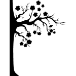 Sticker fleurs sur un arbre Sticker fleurs sur un arbre