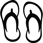 Sticker flip flops
