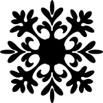 Sticker flocon de neige design Sticker flocon de neige design