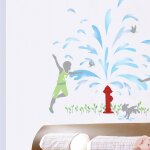 Sticker fontaine d'eau et enfants Sticker fontaine d'eau et enfants