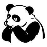 Sticker frigo panda amusant