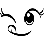 Sticker frigo smiley clin d'oeil