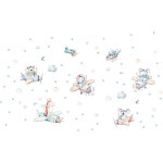 Stickers gants animaux en avions dans le ciel