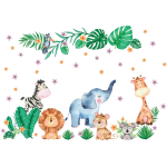 Stickers gants animaux de la jungle
