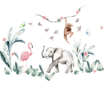 Stickers gants animaux dans la savane