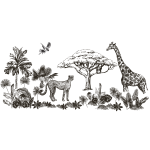 Stickers gants animaux de la savane
