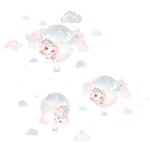 Stickers gants montgolfires bohme, toiles et papillons