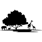 Sticker girafes et lphants