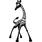 Sticker girafe aux grands yeux